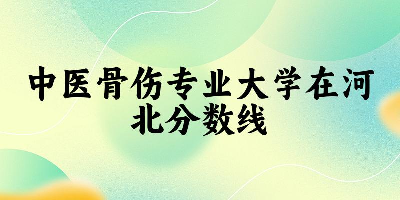 2024中医骨伤专业河北录取分数线多少分 附专业就业方向 (2025参考)